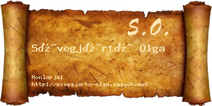Sövegjártó Olga névjegykártya