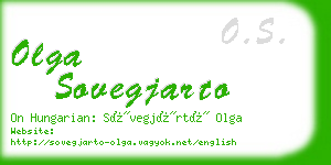olga sovegjarto business card